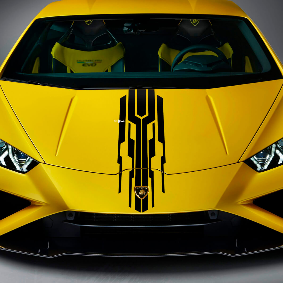Hood Design Stripe Racing Vinyl Decal Sticker Graphics for Lamborghini Huracan Evo 2