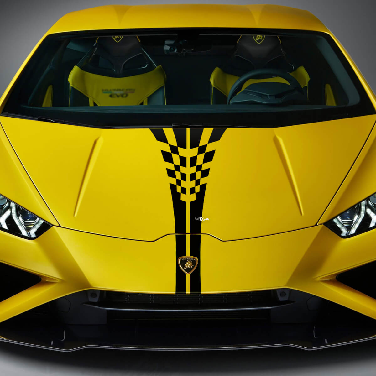 Hood Racing Stripe Vinyl Decal Sticker Graphics for Lamborghini Huracan Evo