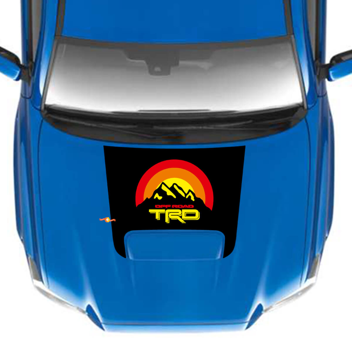 TRD Mountains Vintage Retro Heritage Stripes Wrap Hood decal Sticker for Toyota Tacoma
