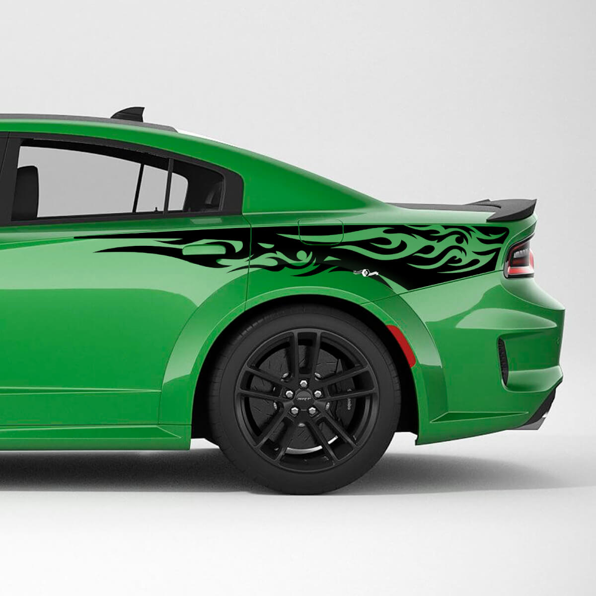 Flames Rear Quarter Side Stripe Vinyl Decal Sticker for Dodge Charger
