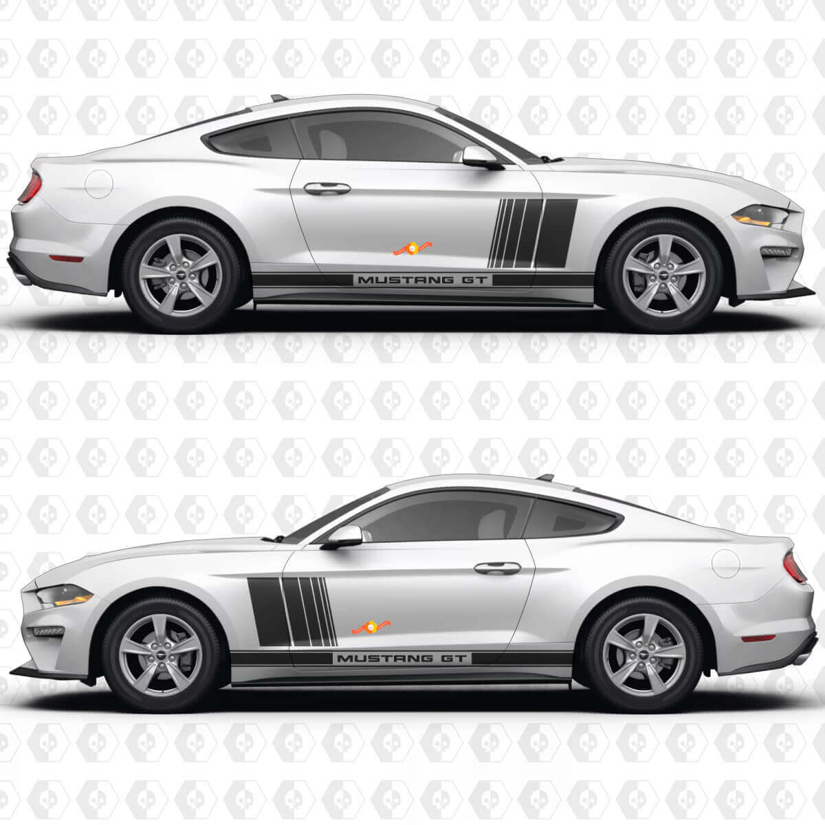 GT Side Doors Stripe Racing Decals Stickers for Musclecar Musclecarmodel GT 2
