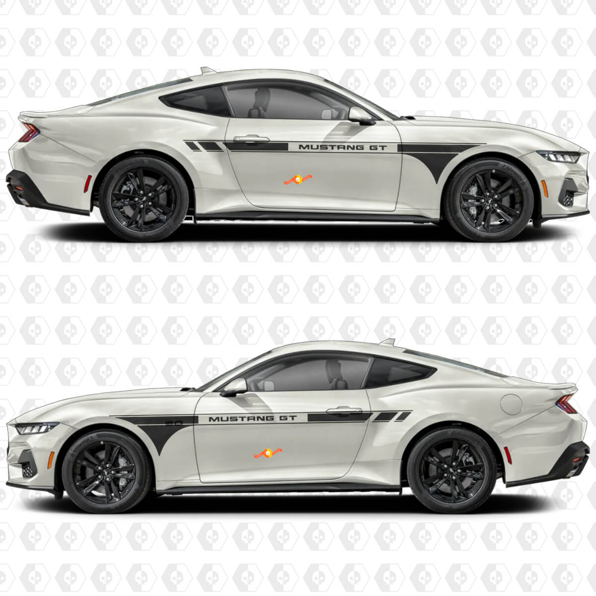 Mustang GT Side Doors Stripes Racing Decals Stickers for Ford Mustang gt
