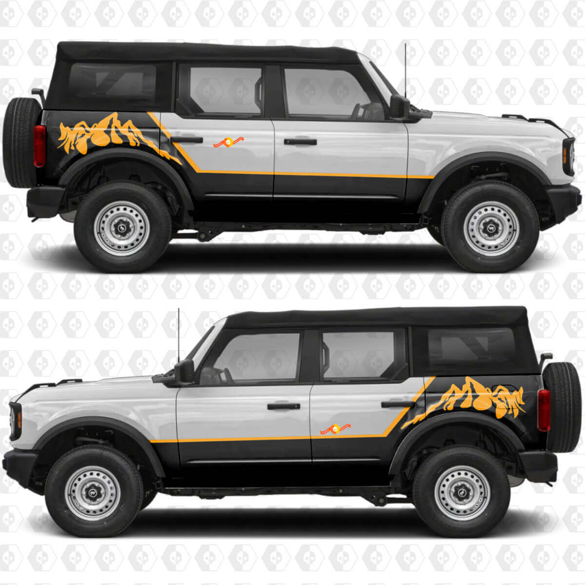 Mountain Style Stripes Side Vinyl Decal Kit for Musclecar horse