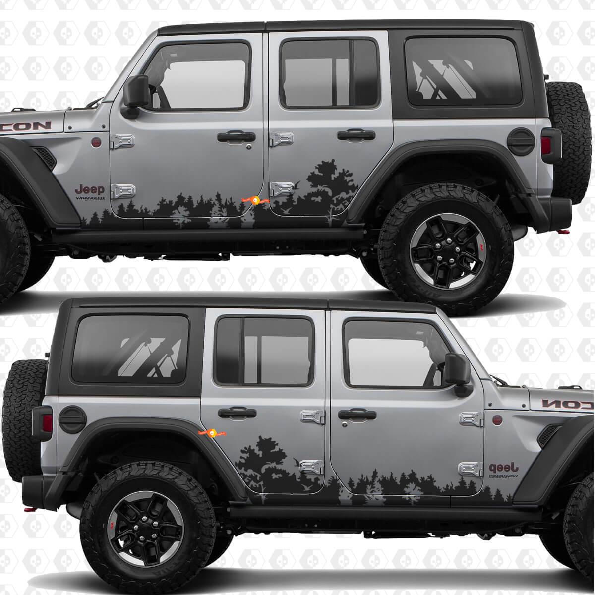Forrest Nature Landscape Side Doors Vinyl decal sticker fit Jeep Wrangler