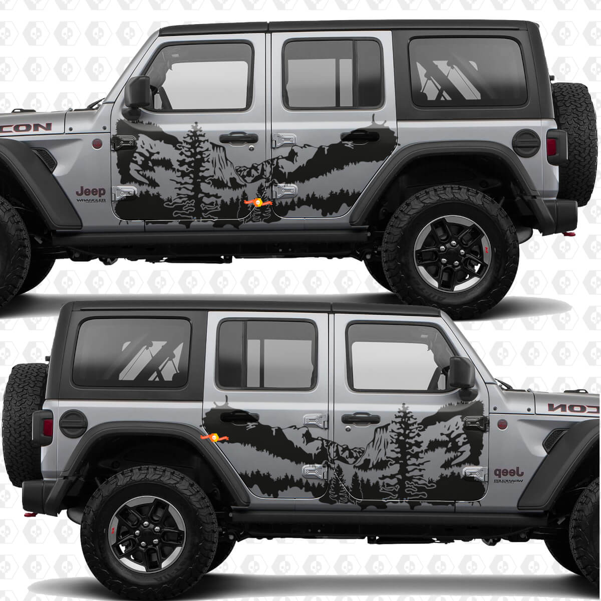 Forrest and Mountains Nature Side Doors Vinyl decal sticker fit Jeep Wrangler