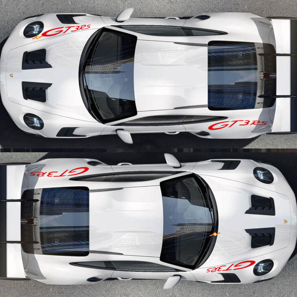 GT3 RS Front Fender and Rear Quarter Panel Decal Kit for Porsche 911 GT3 RS