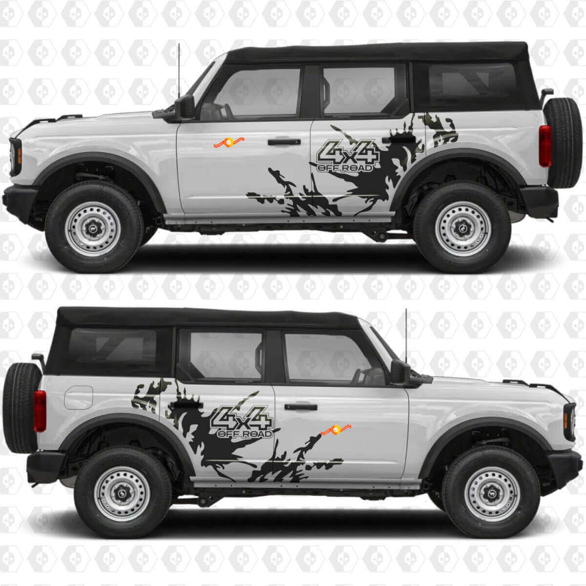 4x4 Off Road Splash Side Doors Graphics Vinyl Decal Sticker fits to Musclecar horse