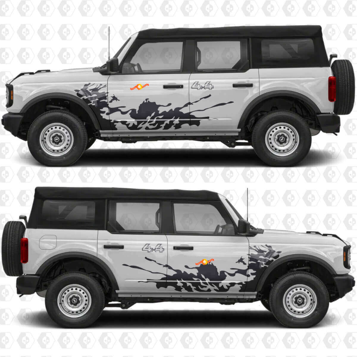 4x4 Off Road Splash Side Doors Vinyl Decal Sticker Graphics 2 for Musclecar horse