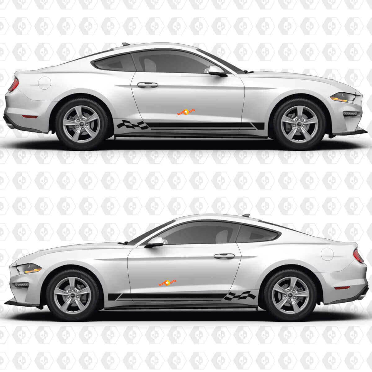 Californian Special Triple Racing Stripes Side Door Vinyl Decal Sticker Graphics for Musclecar Musclecarmodel