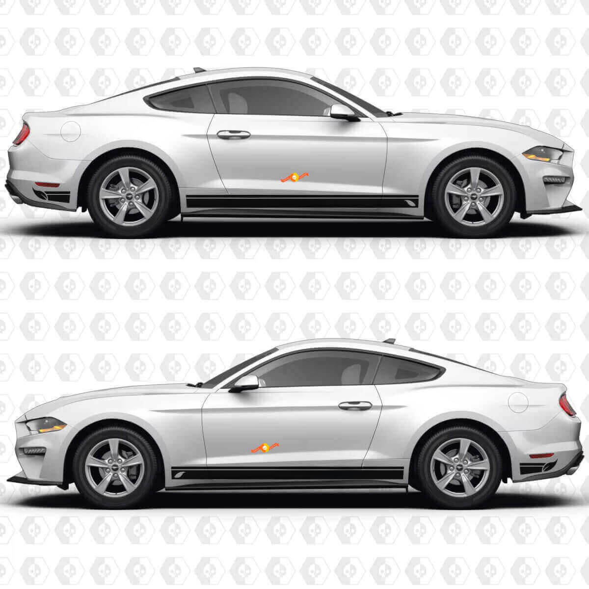 Large Pinstripe Side Door Vinyl Decal Sticker Graphics for Musclecar Musclecarmodel
