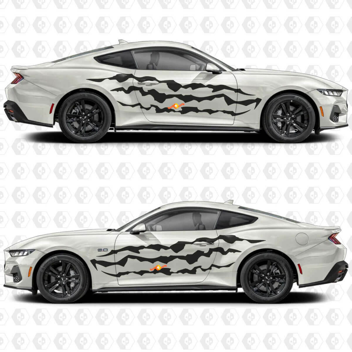 Claw Slash Stripe Side Door Vinyl Decals Stickers for Musclecar Musclecarmodel