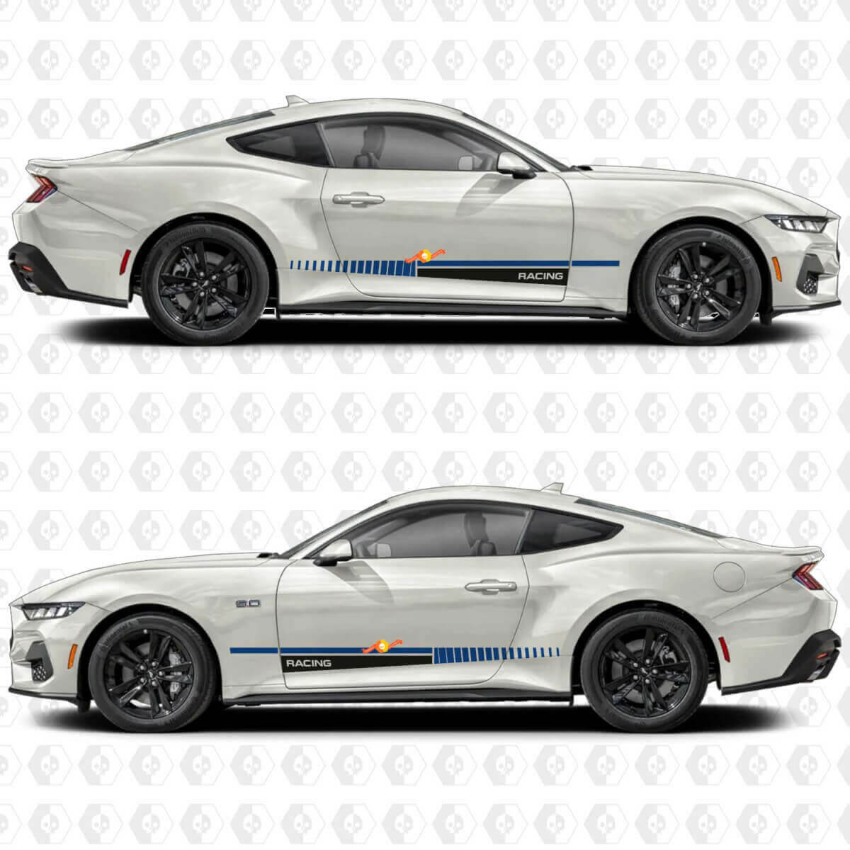 Autracing Look Stripe Side Door Vinyl Decal Sticker Graphics for Musclecar Musclecarmodel