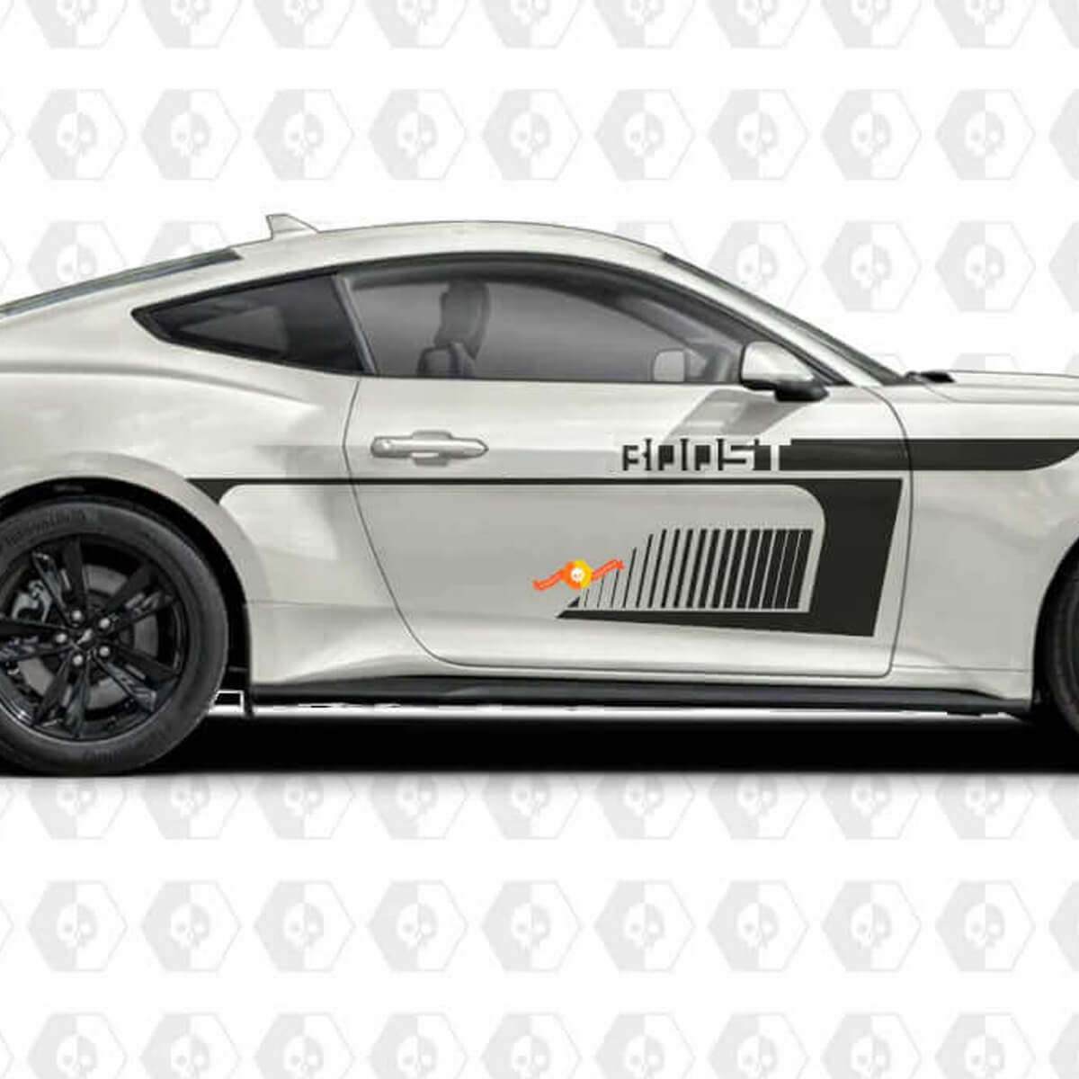 Boost Negitive Space Stripe Side Door Vinyl Decal Sticker Graphics for Musclecar Musclecarmodel