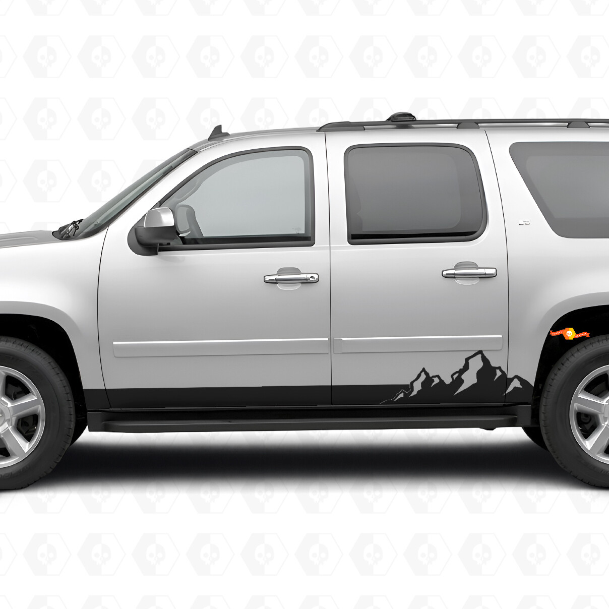 Mountain Range Door & Rocker Panel Vinyl Stripes for Chevrolet Suburban GMT900 2007-2014