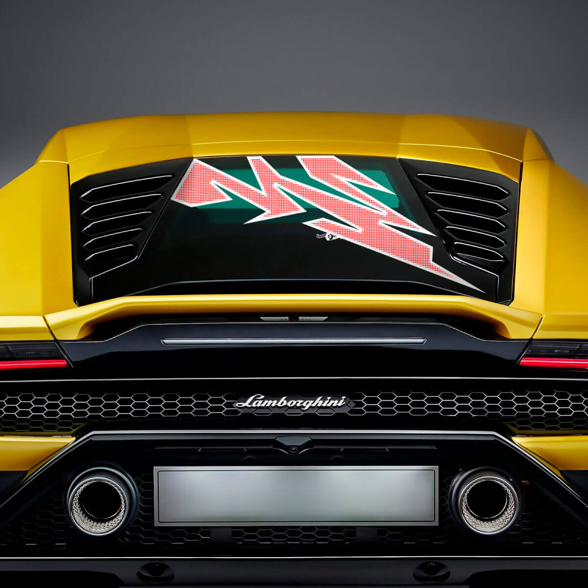 Abstrakt Grafisk Bakrute Vinylklistremerker for Lamborghini Huracan Evo
