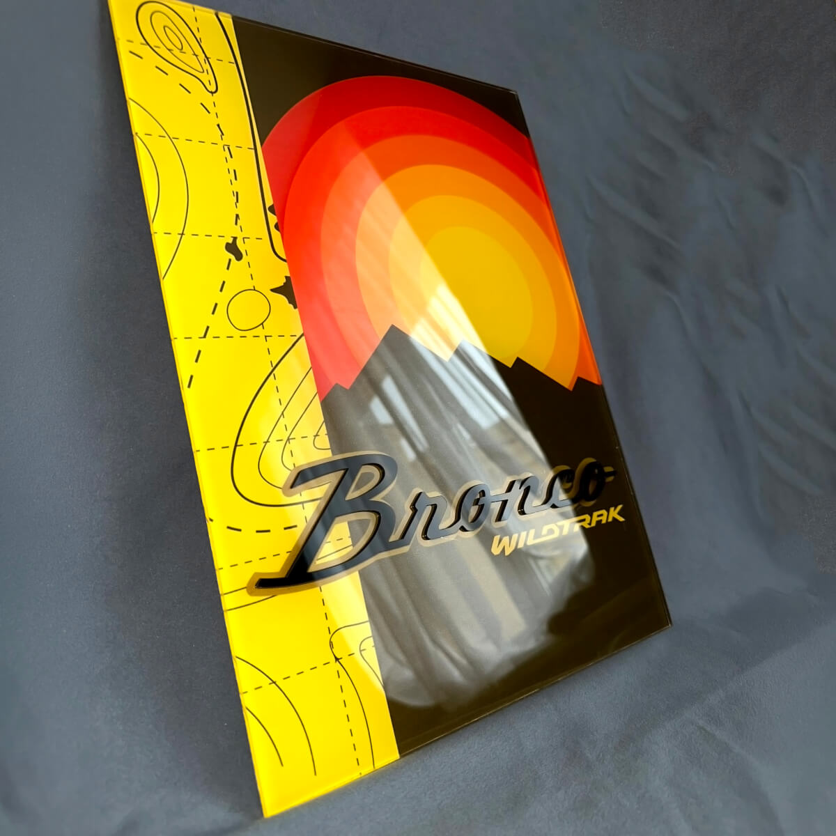 Bronco Wildtrak Heritage Glossy Acrylic Garage Wall Art Panel