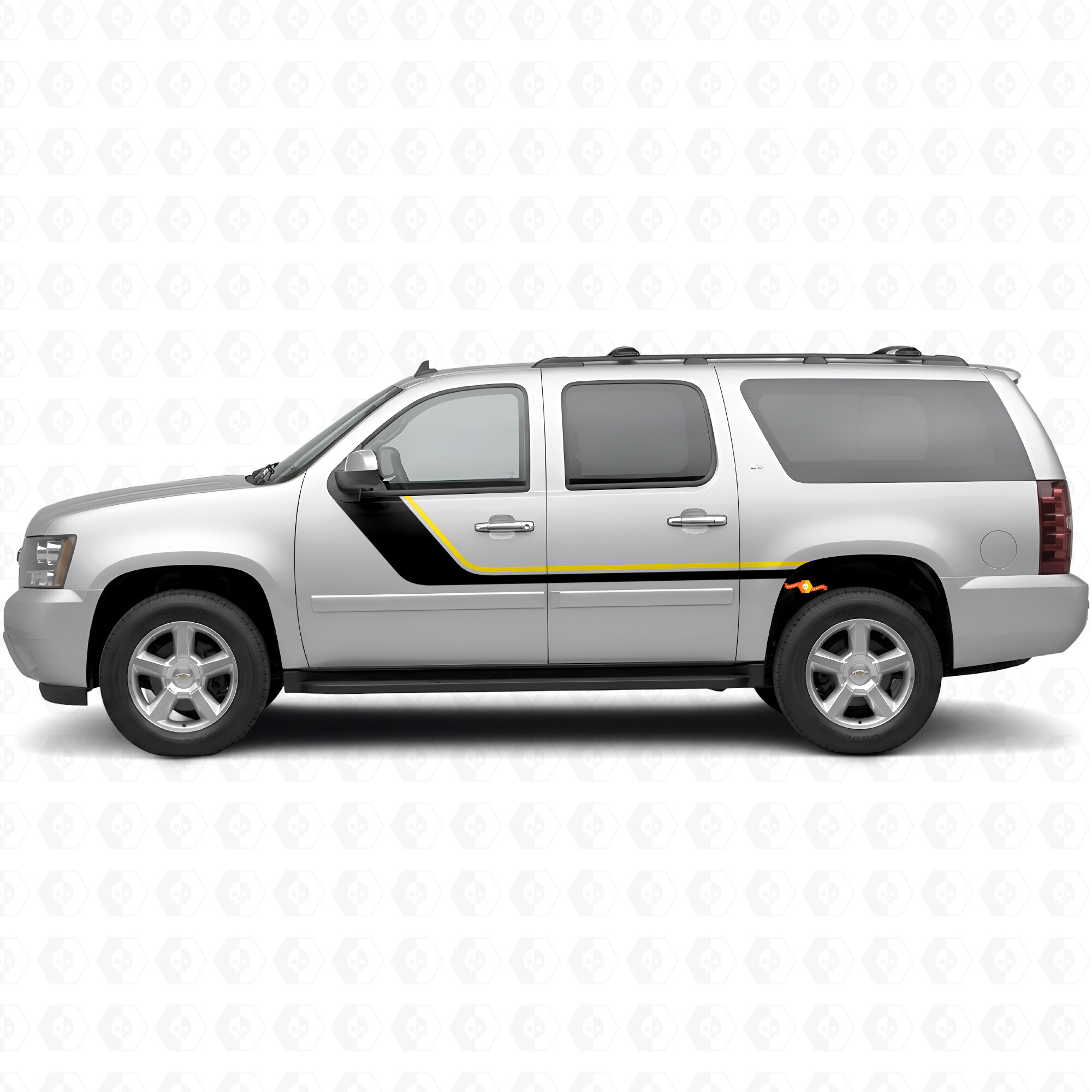 Sweeping Upper Accent Door & Rear Quarter Vinyl Stripes for Chevrolet Suburban GMT900 2007-2014