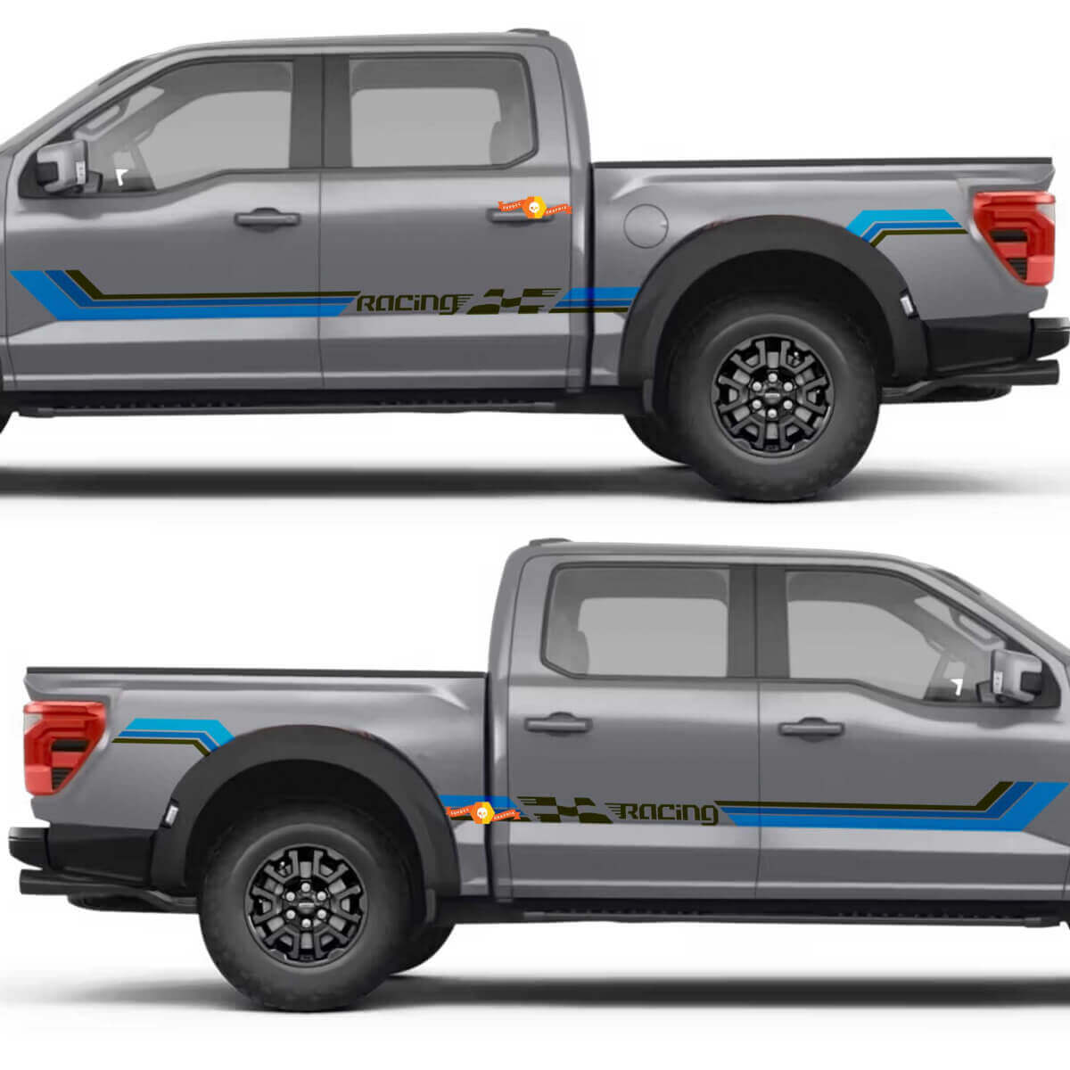Course Stripe Side Doors Rear Guard Vinyl Decal Sticker for Ford F-150