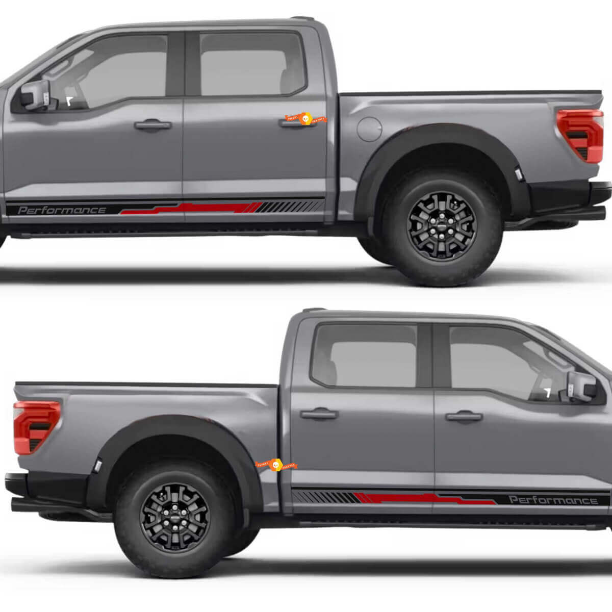 Perfomance Abstract Line Rocker Panel Vinyl Decal Sticker for Ford F-150