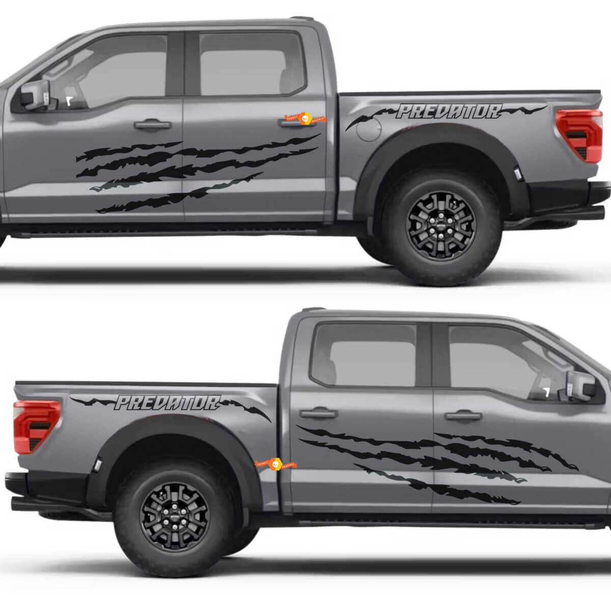 Predator Scratch Lines Side Doors Rear Guard Vinyl Decal Sticker for Ford F-150