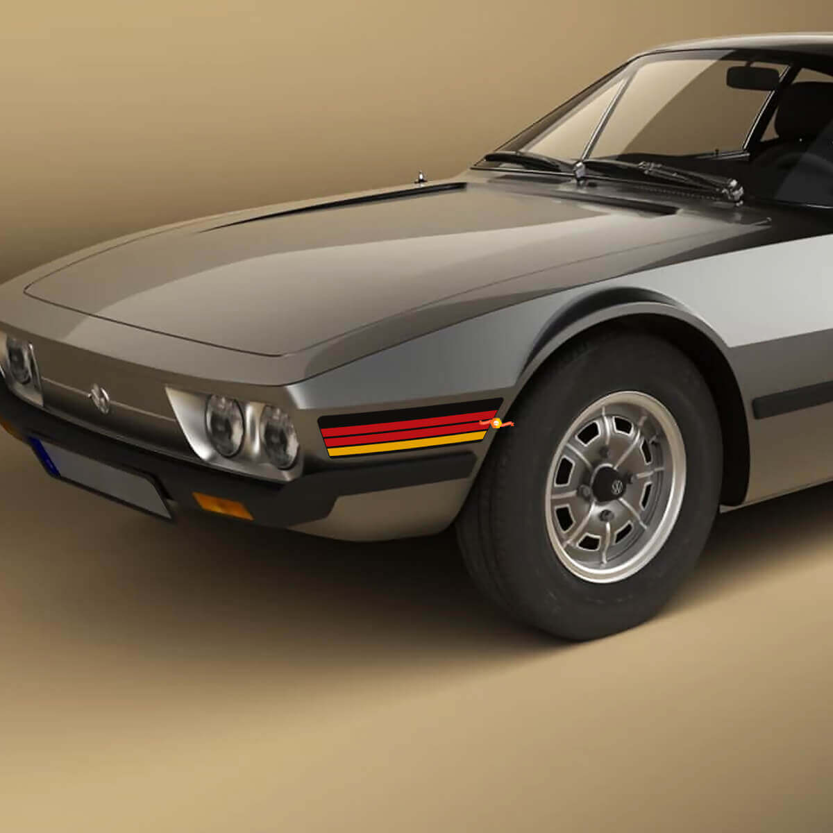 Retro Vintage Stripes Front Fender Vinyl Decal Stickers for Volkswagen SP2