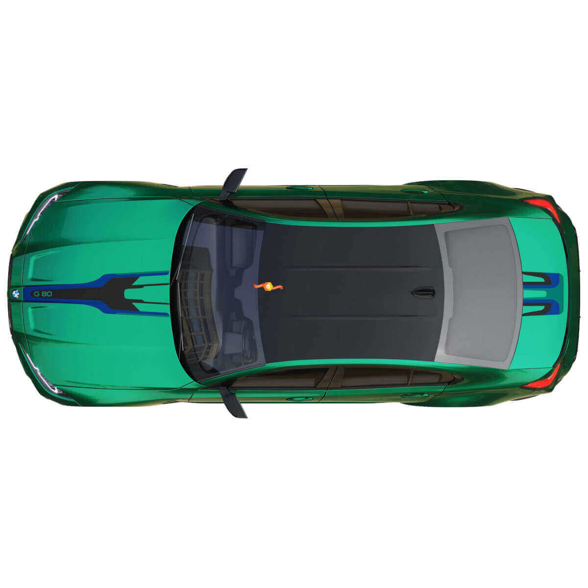 M Performance Abstract Graphic Bonnet Boot Stripes Vinyl Decal for BMW M3 G80