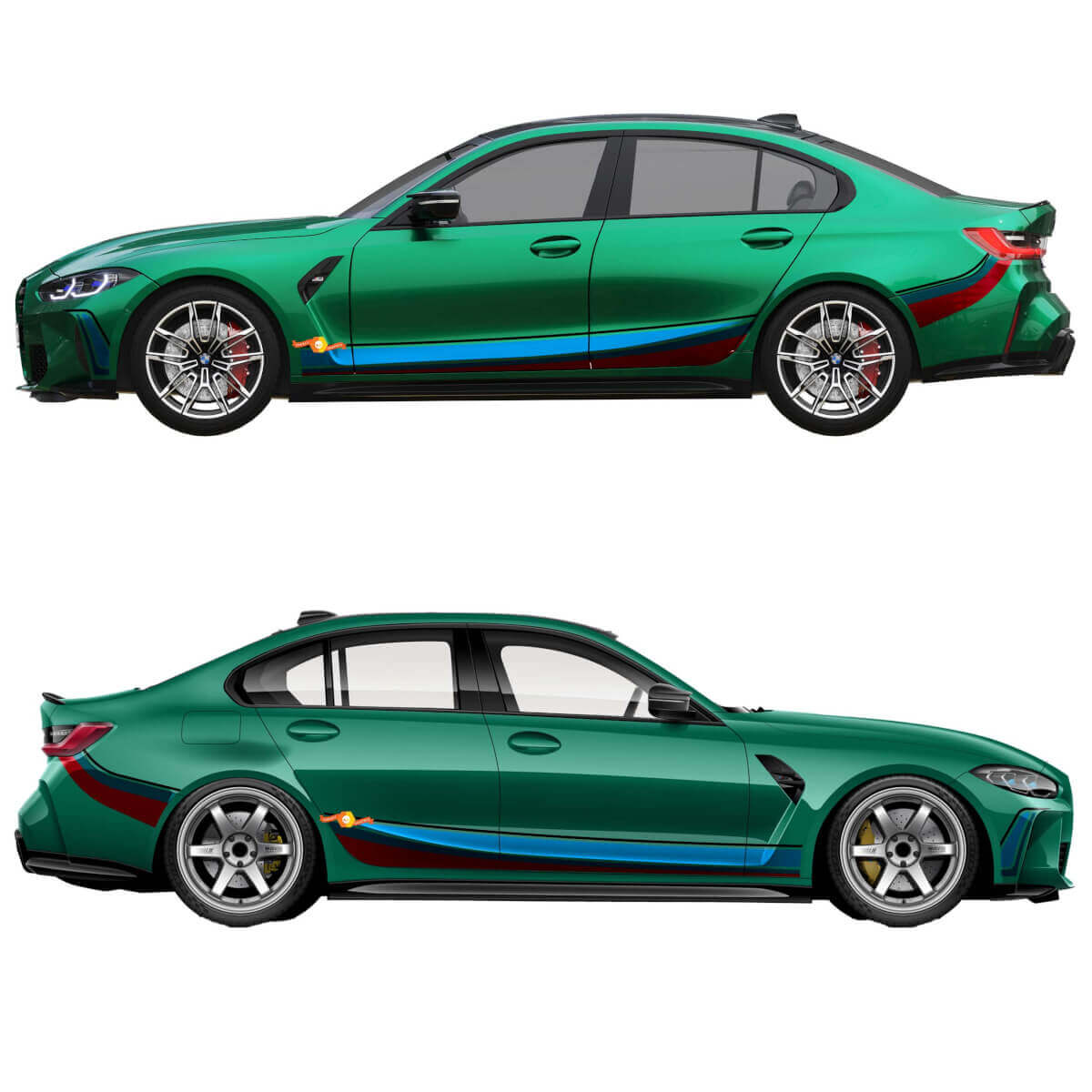 M Performance G80 Full Side Stripes Vinyl Decal for BMW M3 G80