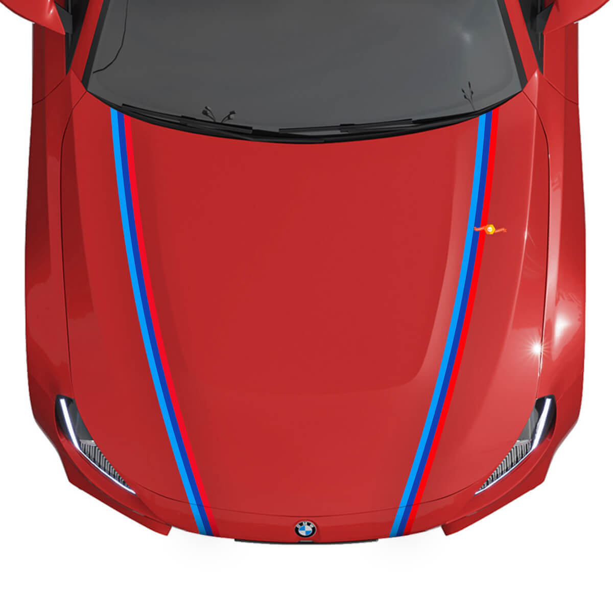 M Performance Bonnet Stripes Vinyl Decal 2 for BMW M2 G87