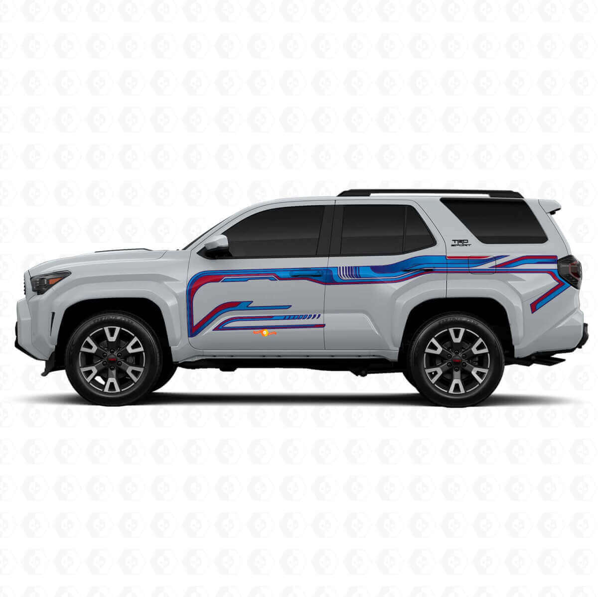 Techno Style Solid Stripes Side Vinyl Stickers Decal For Toyota 4Runner