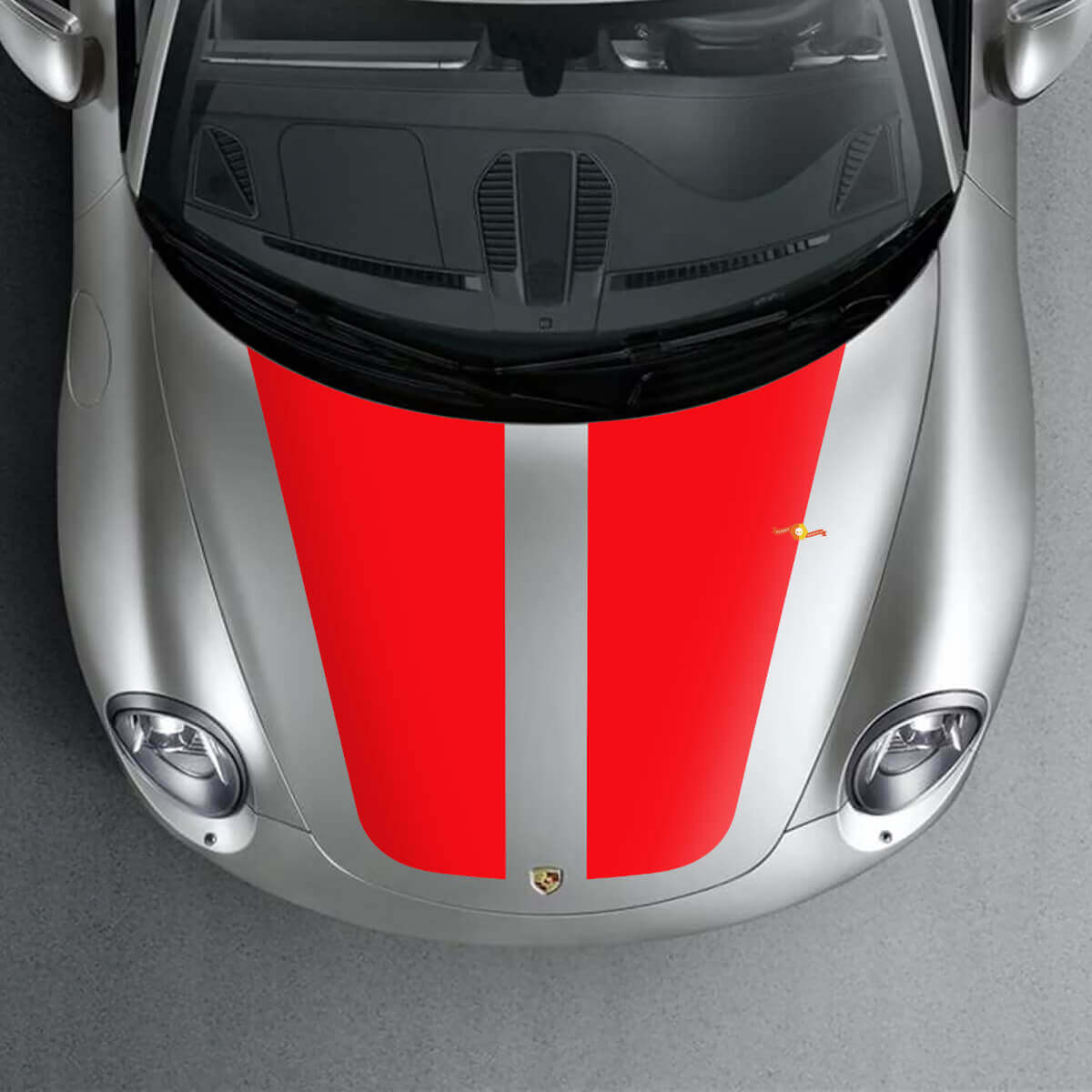 Kit de vinilo con franjas dobles anchas para capó estilo racing para Porsche 911 996 997 Carrera