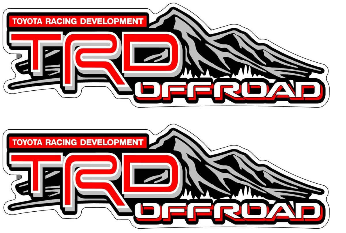 TRD Off Road Mountain Style Vinyl Decals for Toyota Tacoma Tundra