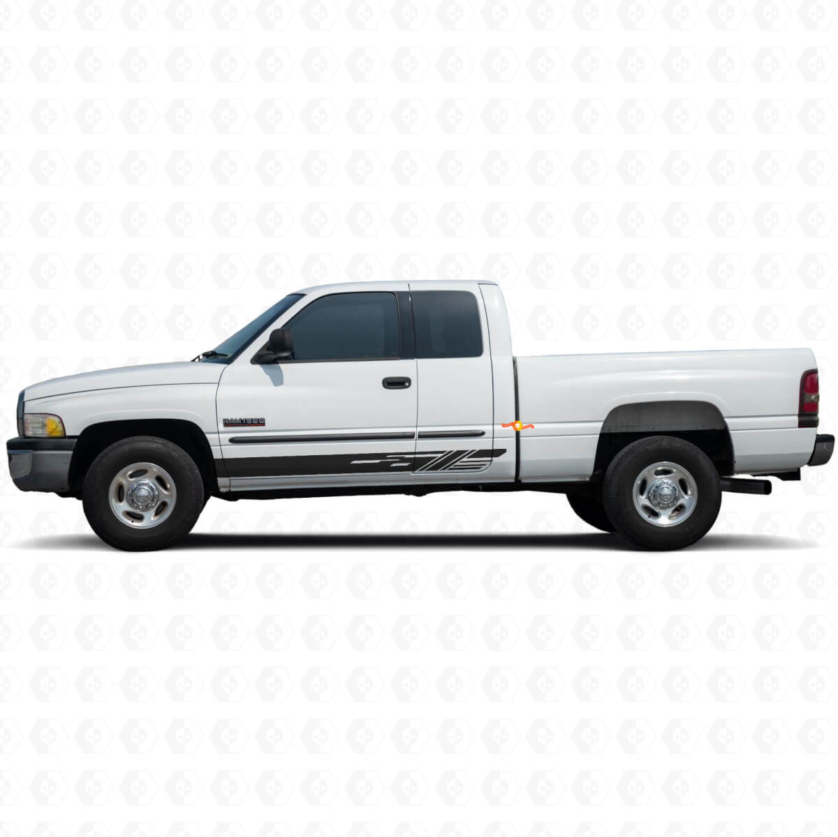 Autographed Stripes Rocker Panel Vinyl Sticker Decal For Dodge Ram 1500 1994-2001