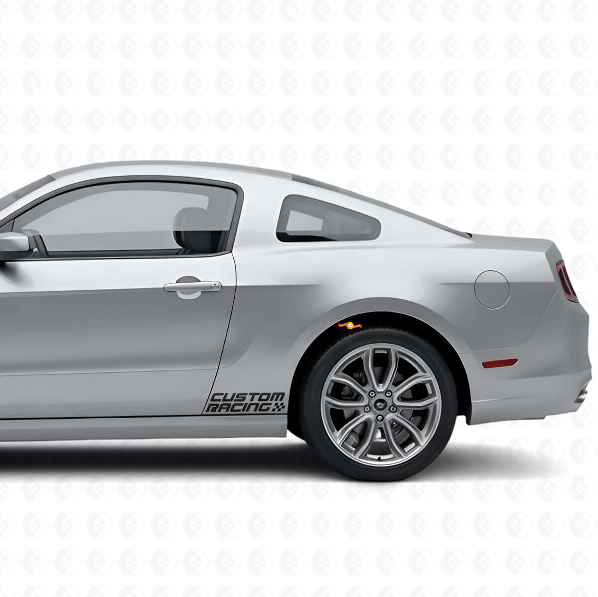 Racing Checkered Style Side Vinyl Decals Kit for Musclecar 2010-2020