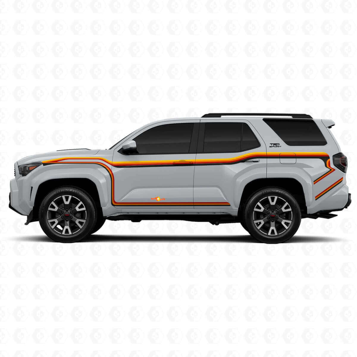 Lignes Courbes Continues Autocollant Vinyle Latéral Complet Pour Toyota 4Runner
