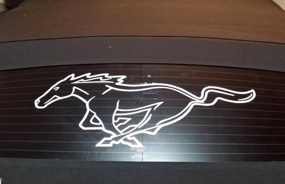 Musclecar Musclecarmodel Rear Window Pony Outline Decal Sticker