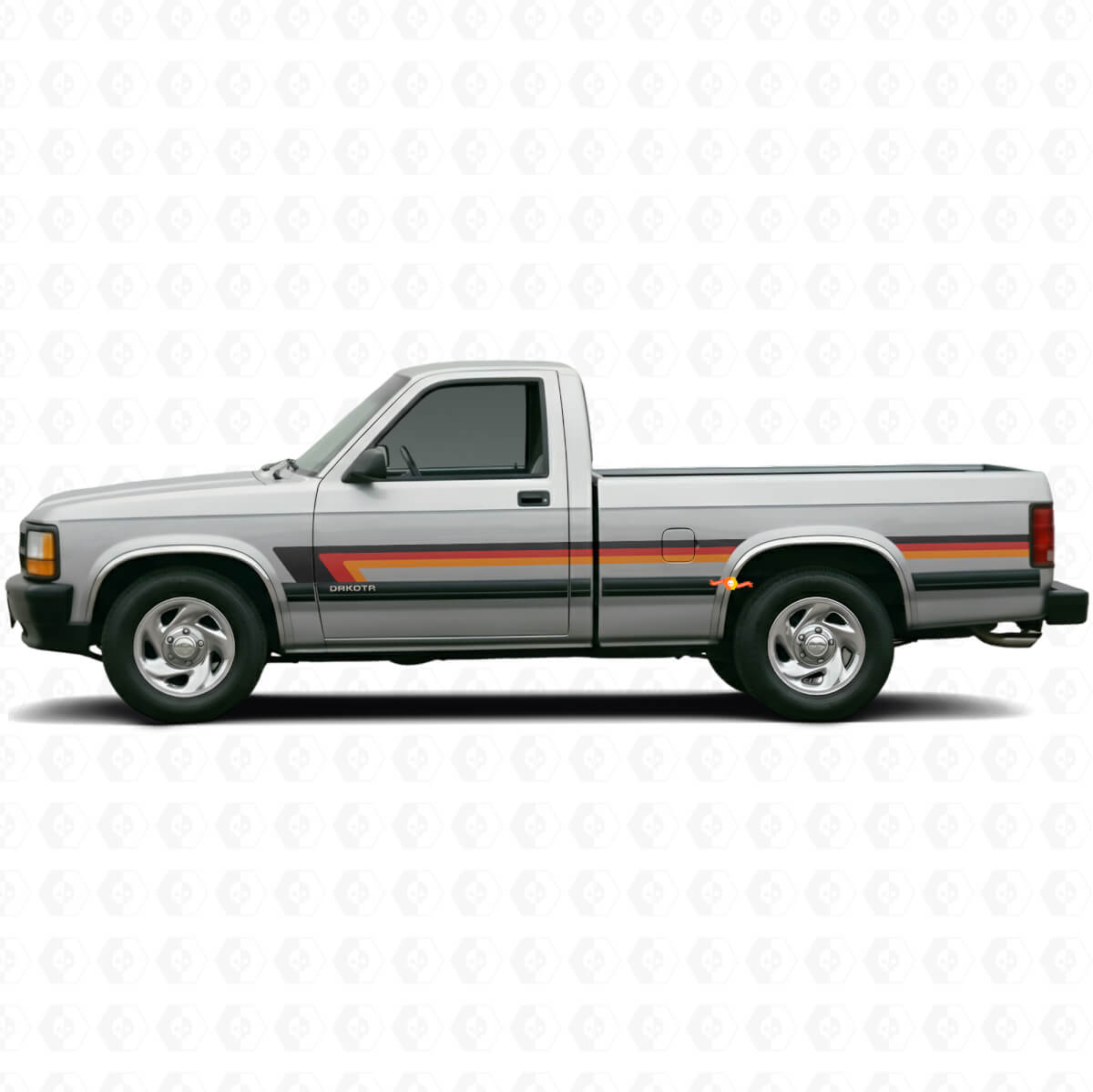 Triple Stripe Door Side Vinyl Decal for Dodge Dakota 1987-1996