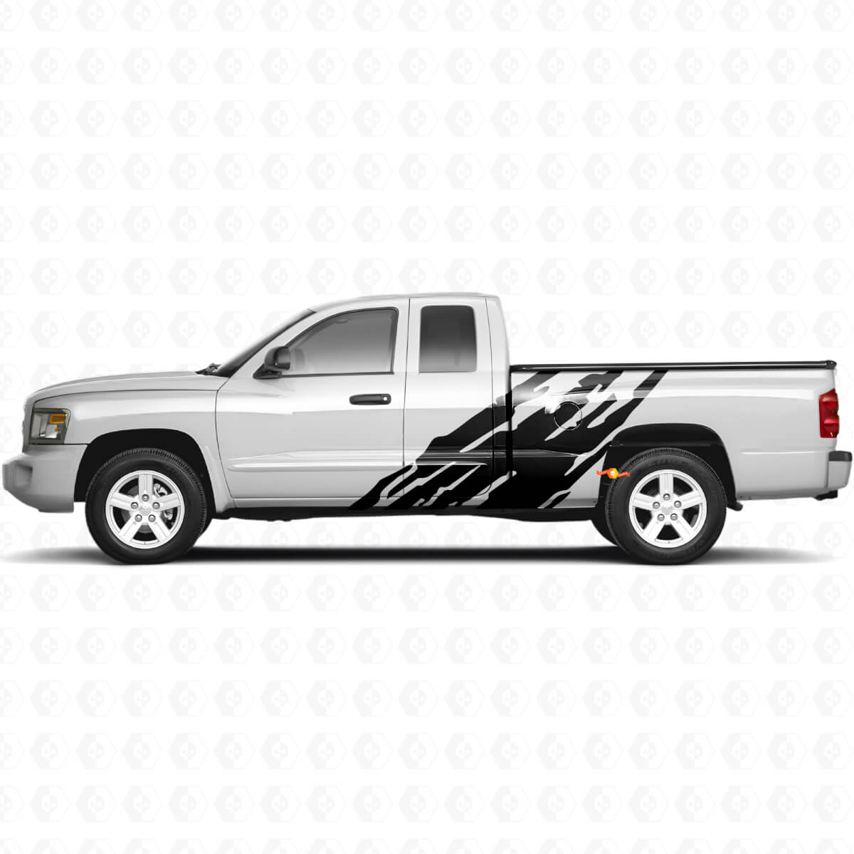 Mud Splash Graphic Side Vinyl Decal for Dodge Dakota 2005-2011