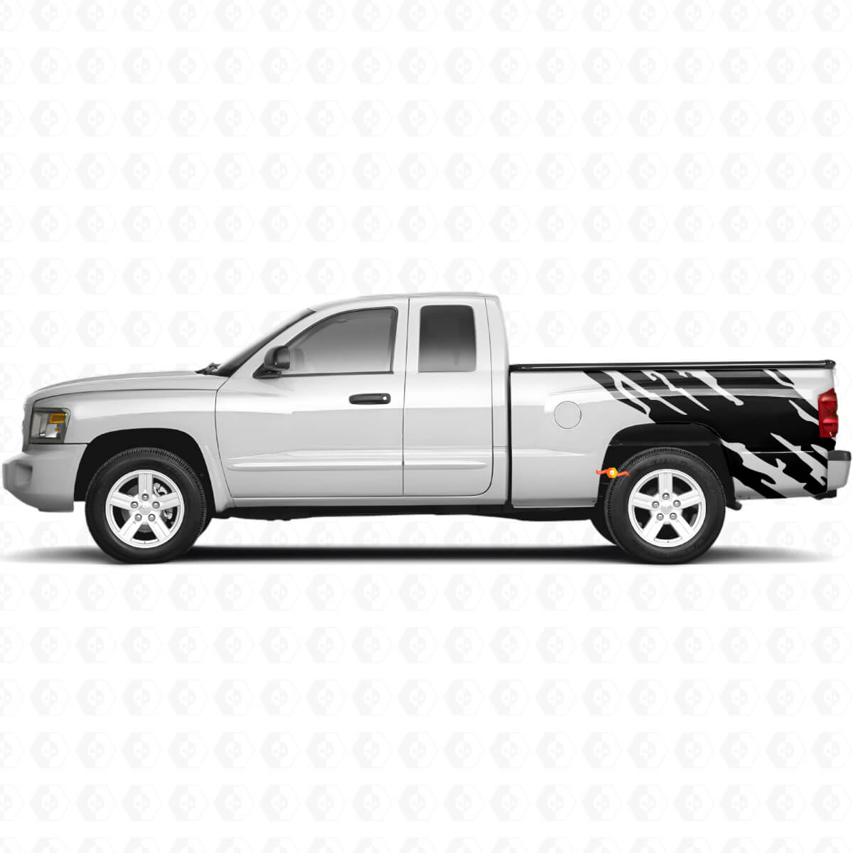 Mud Splash Graphic Rear Side Vinyl Decal for Dodge Dakota 2005-2011