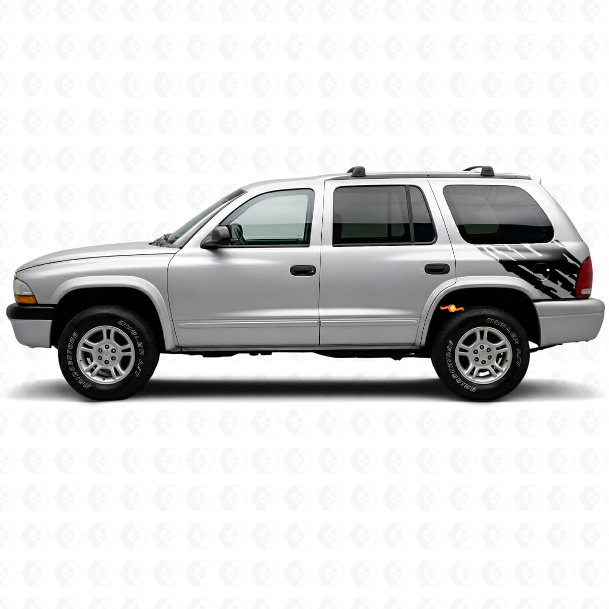 Mud Splash Graphic Rear Side Vinyl Decal for Dodge Durango 1998-2003
