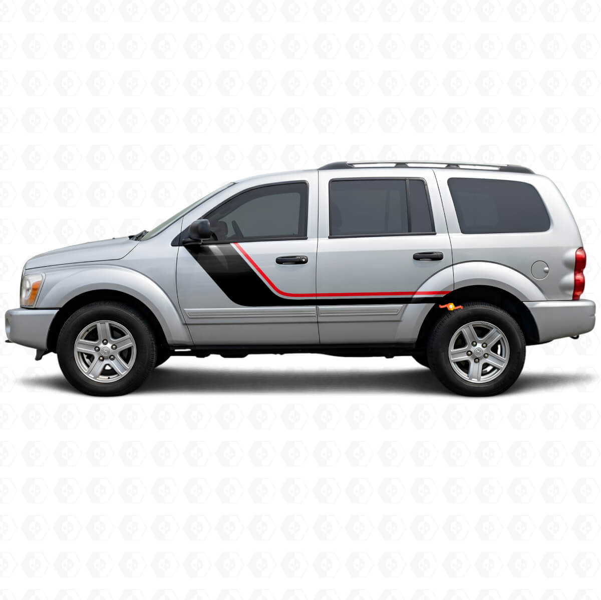 Twin Stripes Door Side Vinyl Decal for Dodge Durango 2004-2009