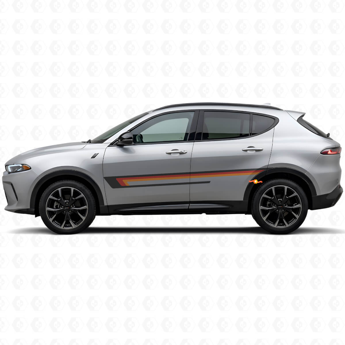 Decal Vinyl à rayures triples pour porte latérale Dodge Hornet 2023+