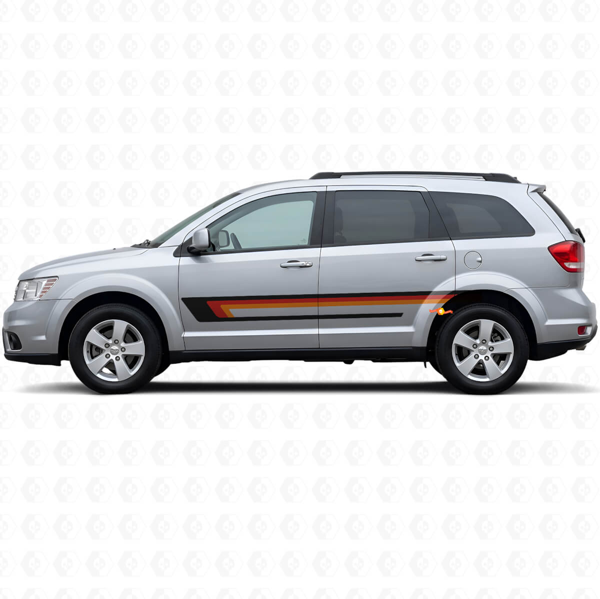 Triple Stripe Door Side Vinyl Decal for Dodge Journey 2009-2020