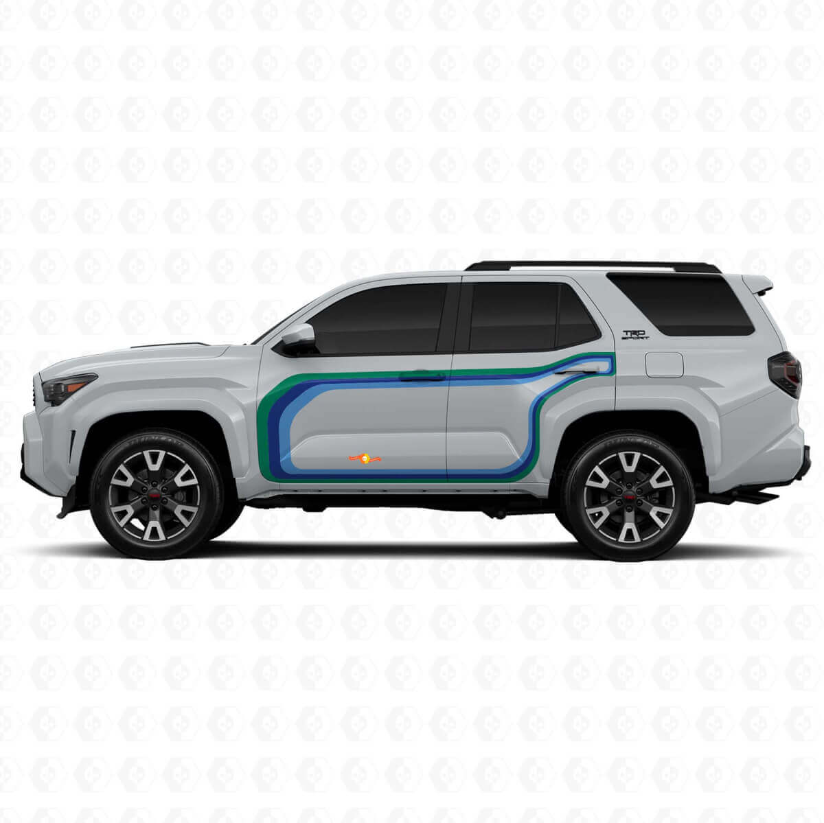 Closed Stripes Graphic Side Vinyl Stickers Decal For Toyota 4Runner