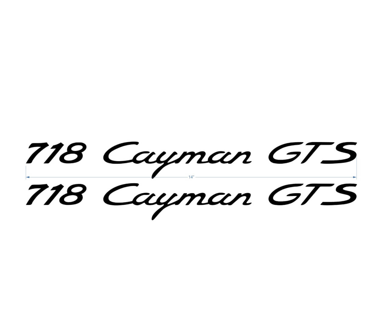 Pair Doors Side Decal Sticker for Porsche 718 Cayman GTS