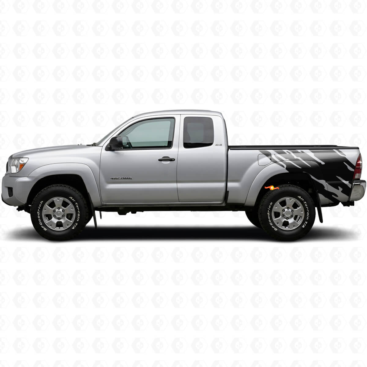 Mud Splash Graphic Rear Side Vinyl Decal for Toyota Tacoma 2004-2015