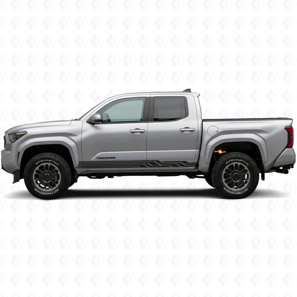 Vinyle Déco d'Aile Latérale à Bandes Courbées Entrelacées pour Toyota Tacoma 2023+