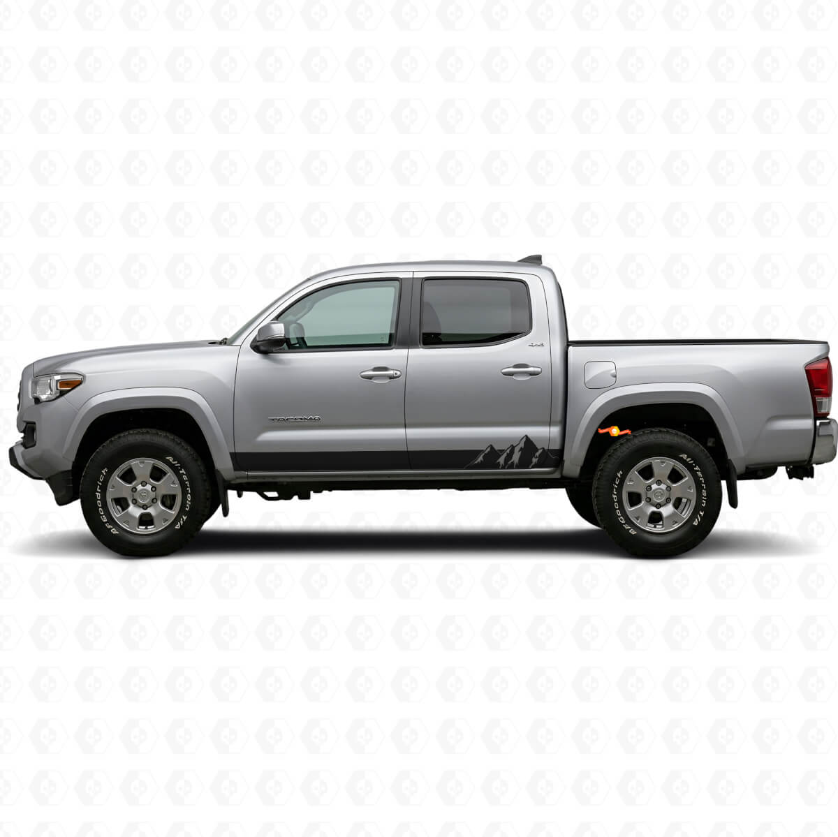 Mountains Wide Stripes Rocker Panel Vinyl Decal for Toyota Tacoma 2015–2023