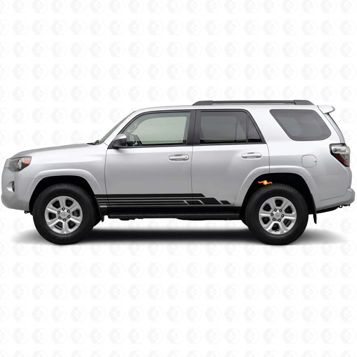 Curved Stripes Rocker Panel Vinyl Decal Kit for Toyota 4Runner 2009-2024