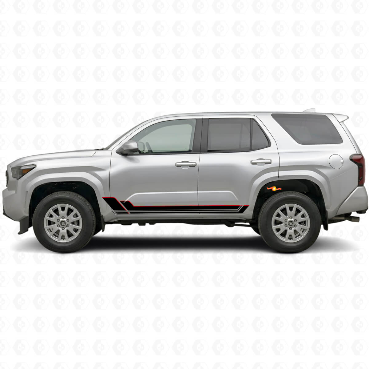 Twin Stripes Rocker Panel Vinyl Decal Kit for Toyota 4Runner 2024+