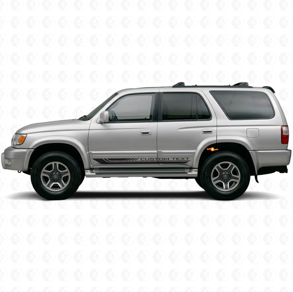 Autocross Curved Stripes Rocker Panel Vinyl Decal for Toyota 4Runner 1995-2002